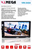 MEGA Vm-3404, 4x52 W, Dokummatik Araba, Oto Teyp Dokunmatik, Usb Girişli, Bluetooth, Mp3, Aux, Rady