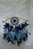 Mavi Nazar Boncuğu Tasarımlı Dream Catcher Düş Kapanı