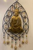 Deprem Zili Çanı Rüzgar Çanı Zili Feng Shui Budha  Komple Metal Çanlı Bakır Büyük Boy Buda