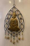 Deprem Zili Çanı Rüzgar Çanı Zili Feng Shui Budha  Komple Metal Çanlı Bakır Büyük Boy Buda