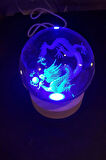 Dragon Ejderha 3D Led Işık Cam Küre Çok Renk Gece Lambası Feng Shui 8 cm Mega Boy Koruyucu