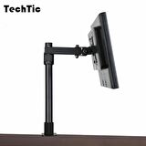TechTic Tek Kol Lcd Led Monitör Tutucu Tv Standı Full Hareketli Çelik Masa Tutucu