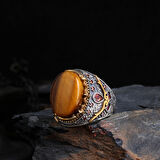 Senin Silver – Şah Duruşu 925 | Oval Taşlı Maskülen Yüzük