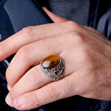 Senin Silver – Şah Duruşu 925 | Oval Taşlı Maskülen Yüzük