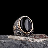Senin Silver – Şah Duruşu 925 | Oval Taşlı Maskülen Yüzük