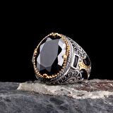 Senin Silver – Gölgeli Yol 925 | Vintage Dokulu Erkek Gümüş Yüzük