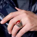 Senin Silver – Miras 925 | Geleneksel Motifli Gümüş Erkek Yüzük