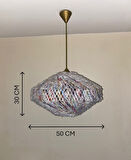 Bohem,Rustik,Modern,Simli,Doğal,El Yapımı Sarkıt Avize