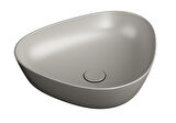 VitrA Plural 7812B420-0016 Üçgen Alçak Çanak Lavabo, VitrA Clean, 47 cm, Mat Bej