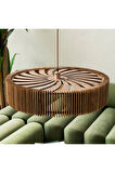 50 CM AHŞAP MODERN RUSTİK BOHEM SALON AVİZESİ