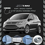 Ford C-MAX Oto Araç Kapı Koruma Fitili 5metre Parlak Gri Renk