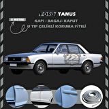 Ford Tanus Oto Araç Kapı Koruma Fitili 5metre Parlak Gri Renk