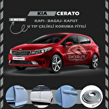 Kia Cerato Oto Araç Kapı Koruma Fitili 5metre Parlak Gri Renk