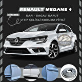 Renault Megane 4 Oto Araç Kapı Koruma Fitili 5metre Parlak Gri Renk