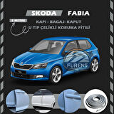 Skoda Fabia Oto Araç Kapı Koruma Fitili 5metre Parlak Gri Renk