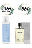 561 Erkek Parfüm Fresh 50 ML EDP + No 561 Erkek Body Mist Vücut Spreyi 210 ML Parfüm Seti
