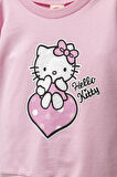 Hello Kitty Uzun Kollu %100 Pamuk Alt Üst Kız Çocuk İkili Taytlı Takım 2-5 Yaş