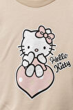 Hello Kitty Uzun Kollu %100 Pamuk Alt Üst Kız Çocuk İkili Taytlı Takım 2-5 Yaş