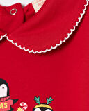 Kız Bebek Penguen Baskılı Yeni Yıl Tulum