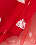 Kız Bebek Çam Ağacı Baskılı Bandanalı Tüllü Yeni Yıl Alttan Çıtçıtlı Body