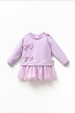 Mevsimlik Uzun Kollu %100 Pamuk Astarlı Kız Bebek Tüllü Elbise