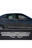 Peugeot 301 Krom Cam Çıtası 6 Parça Paslanmaz Çelik
