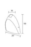 Segment Led Aplik 24w 3000k Ip65 1800lm Siyah Kasa 076-059-0024