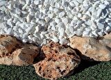 Mezar Taşı 10 Kg 1-2 Cm Beyaz Dolomit Taş Dere Çakıl Taşı Bahçe Süs Taşı Mezar Süsleme Taşı