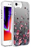 Apple iPhone SE 2020 Kılıf Desenli Silver Lüx Sert Kapak