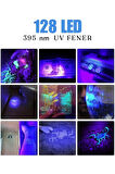 UV-206 Mor Işık Uv El Feneri, Ultraviyole El Feneri 395 Nm 128 LED