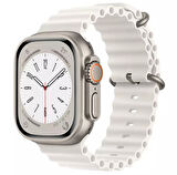 Apple Watch Kordon 3 4 5 6 7 8 SE Ultra Serisi 42 Mm/44 Mm/45Mm/46MM/ 49Mm Uyumlu Ocean Silikon Spor Kayış