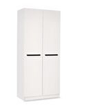 MERCAN MDF 2 Kapılı 2 Çekmeceli Gardrop Elbise Dolabı 80x53x216cm