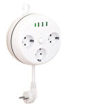 VEA VE-26583 3'LÜ 1.5 METRE KABLOLU 3 USB + TYPE-C GİRİŞLİ AKIM KORUMALI GRUP PRİZ