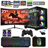 Xaser Nova x80  Ryzen 7 5700X 32GB Ram 1TB M.2 NVMe SSD 8GB RX5050 Sıvı Soğutmalı 27" 200Hz Oyuncu Tavsiye sistem