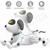 Uzaktan Kumandalı Şarjlı Sesli Komut Kontrol & Programlama Özellikli Müzikli Akrobat Robot Köpek