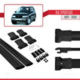 Kia Sportage 1997-2002 Arası ile Uyumlu FLY Model Ara Atkı Tavan Barı Siyah 2 Adet