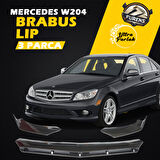 Mercedes Benz W204 2007-2014 Uyumlu Brabus Ön Lip 3 Parça Kanatlı Lip