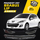 Peugeot 207 2006 - 2012 Uyumlu Brabus Ön Lip 3 Parça Kanatlı Lip