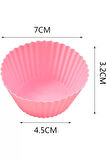 6 Adet Yıkanabilir Mini Tırtıklı Muffin Kalıbı- Ribanalı Kek-cupcake- Renkli Hamur Işi Kabı