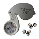 Mini 40x25mm Takı Büyüteç, Cep Büyüteç, Teftiş, Elmas Pullar, Madeni Kontrol Lup Mg21011