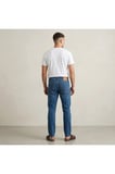 502 Taper likralı esnek kumaş erkek kot pantolon-0021 Mavi / 31/32