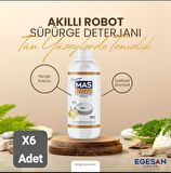 Mas robot süpürge deterjanı nergis kokulu 1000 ml X6 Adet