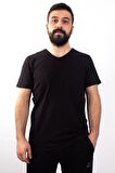 TWİSTER JEANS 1827 SİYAH V  YAKA ERKEK T-SHİRT