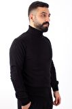 TWİSTER 3623 SİYAH BALIKÇI YAKA  ERKEK KAZAK