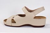Dagoster DZA37-1810 Bej Günlük Ortopedik  Kadın sandalet