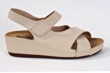 Dagoster DZA37-1810 Bej Günlük Ortopedik  Kadın sandalet