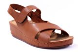 Dagoster DZA37-1810 Taba Günlük Ortopedik  Kadın sandalet