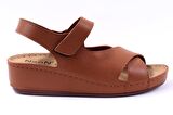 Dagoster DZA37-1810 Taba Günlük Ortopedik  Kadın sandalet