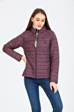 Kinetix SN659 Basıc Padded Coat Mürdüm Günlük  Kadın Şişme Mont