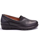 Polaris 105071 Siyah 5 Nokta Ortopedik Günlük Kadın Deri Ayakkabı